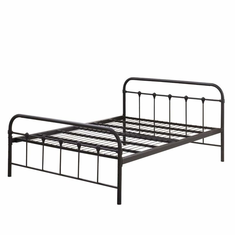 OEM Wrought Iron Platform Bed High Strength Structure Classic Design