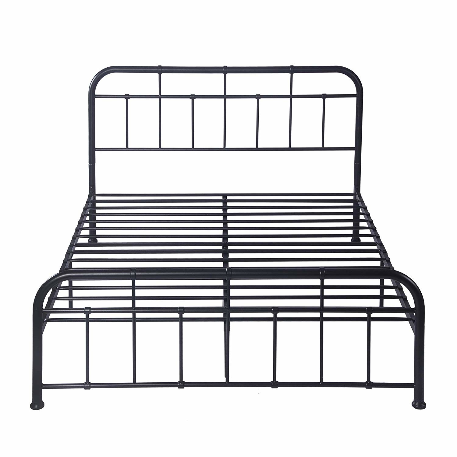 Modern Black Durable King Size Metal Bed , Iron Bed Frame King For  Home