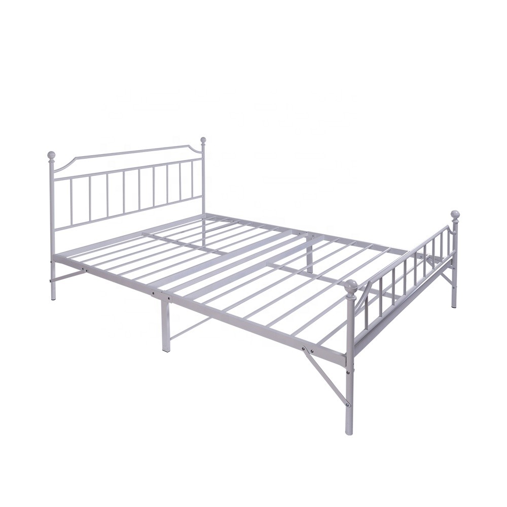 OEM Full Size Metal Bed Frame Cast Iron Eco Friendly Finish With Headboard