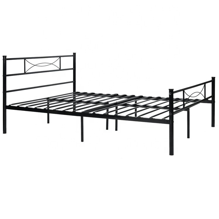 Black Wrought Iron Bed , Wrought Iron Platform Bed For  Hotel Family